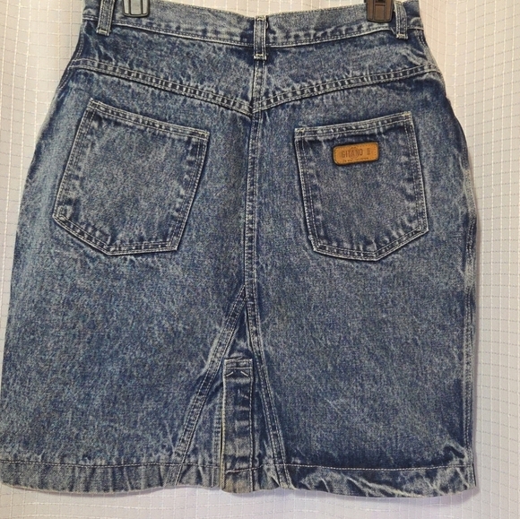 Gitano Vintage Acid Washed Denim Skirt Size 14 Perfect Condition - Picture 3 of 9